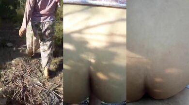 Köylü kadını bahçeye bakma bahanesiyle domaltıp sikti